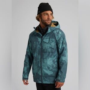 Burton Men’s Portal Jacket XS Water Resistant DRYRIDE Slim Fit Hooded Jacket